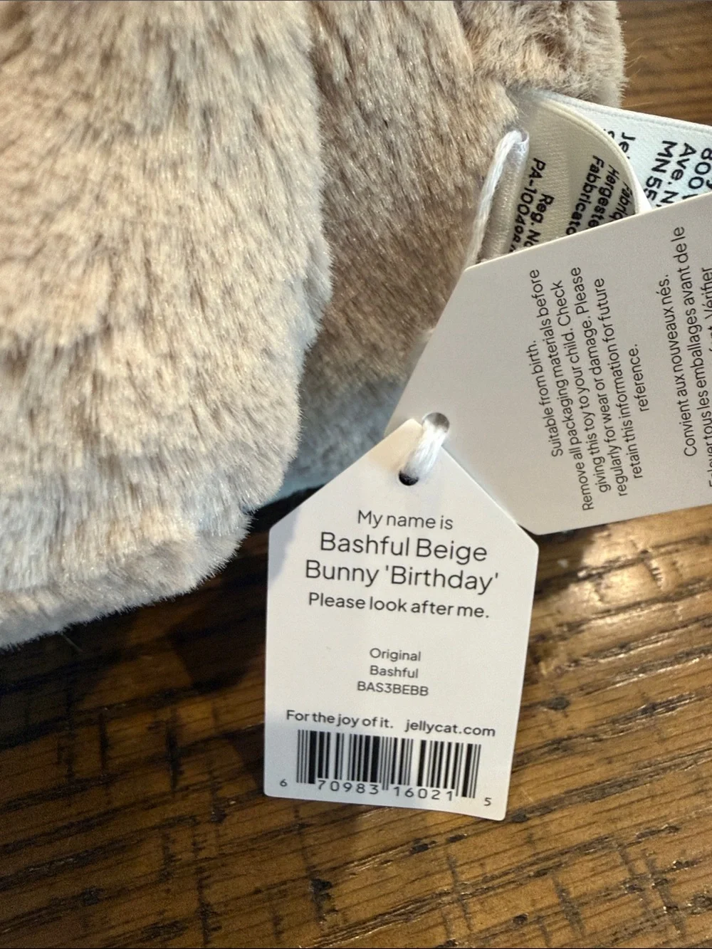 Bashful Beige Bunny 'Birthday'